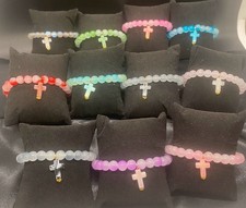 Handmade Beaded Cross Bracelet