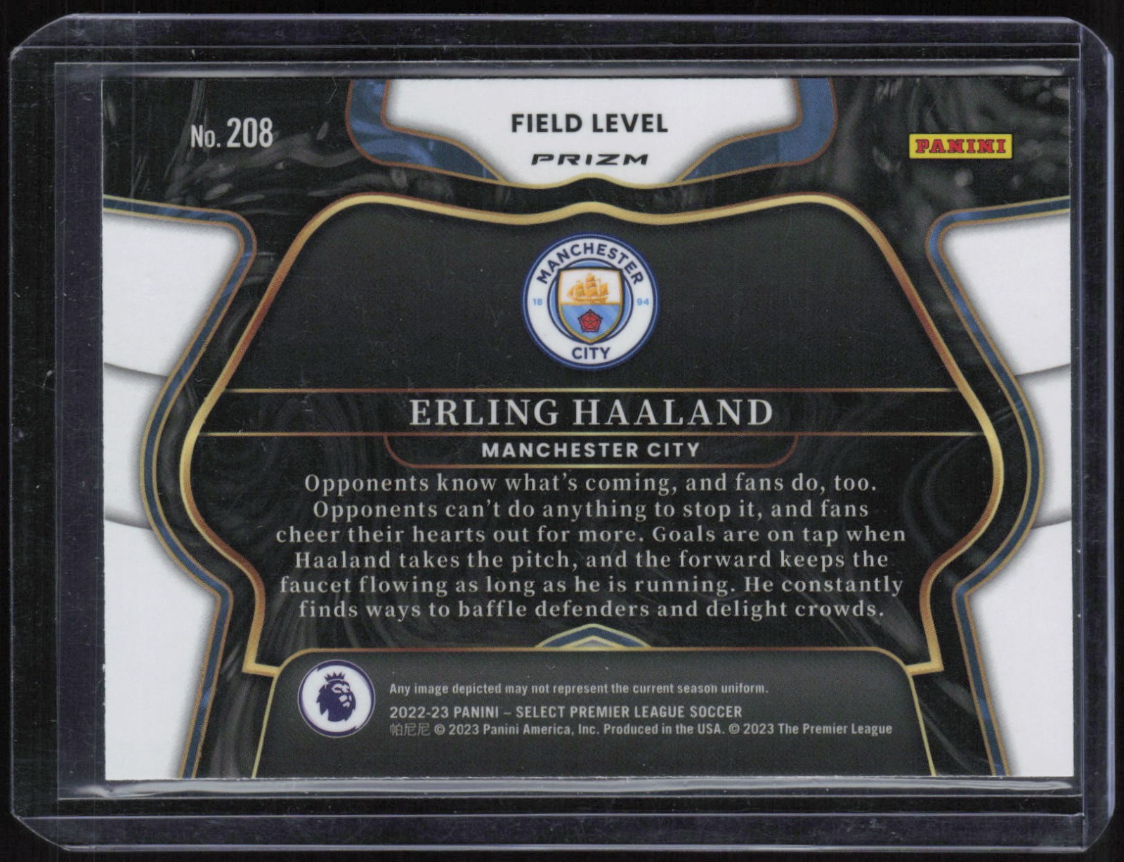 2022 Panini Select Field Level Red Prizm #208 Erling Haaland view 2