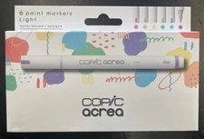 Copic Acrea Paint Markers - Light Colors, Set of 6