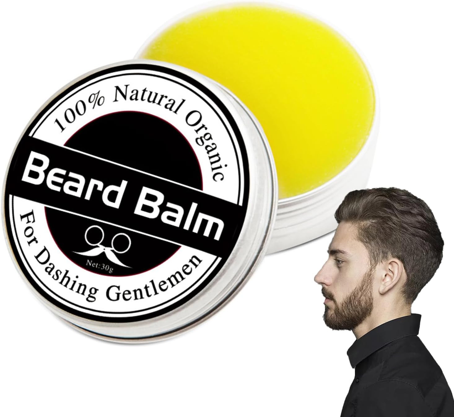 Balsamo Barba Naturale 30g - Idratazione Profonda per Uomo - 100% Bio