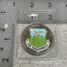 Coin Usaf Air University Color Challenge Coin Maxwell Afb Al New W Case