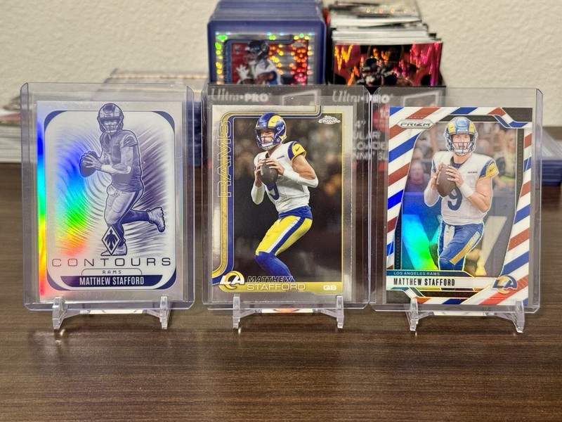 Matthew Stafford 3 Cars Lot (x1 Topps Buyback)