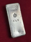 Johnson Matthey & Mallory 1 Kilo 999 Vintage Silver  Bar, Missing Purity Stamp