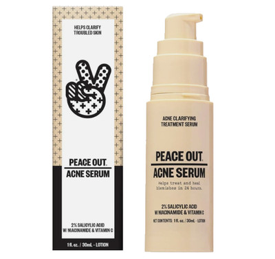 Peace Out Salicylic Acid Niacinamide Vitamin C Acne Daily Serum 1 oz