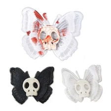 Punk Goth Duckbill Clips for Butterfly Skull Hair Side Clip Halloween Hairgrips
