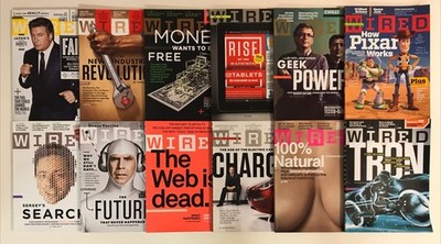 WIRED magazine 2010 Complete Year- Vol 18 Jan-Dec 12 issues Elon Musk Tesla Car