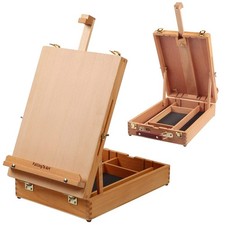 Wooden Art Easel for Painting Sketching - Tabletop Table Top Easel with Stor