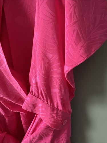 Liz Claiborne Size 10 Vintage Silk Pink Floral Dress Wrap Belt Sash Retro - Picture 3 of 11