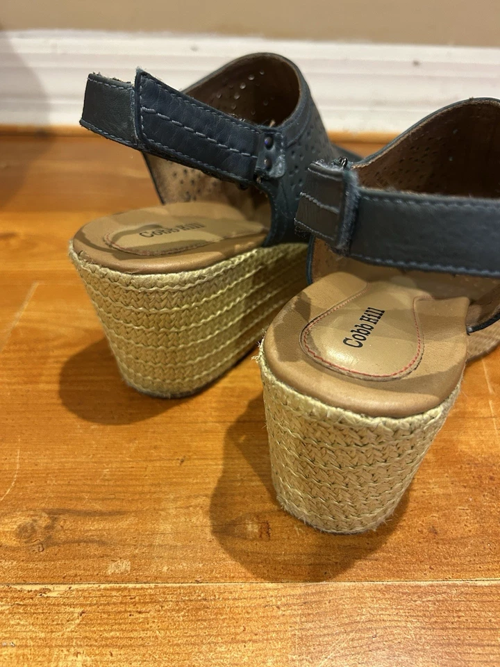 Sandalias de cuña alpargata azul marino Cobb Hill para mujer - talla 10 - desgaste menor Foto 3 de 4