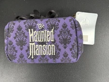 Disney Parks Haunted Mansion Fanny Pack Purple Wallpaper Black Belt Mini Bag NWT