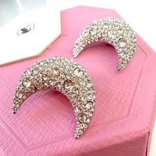 SWAROVSKI Sublima Luna Moon Clip-On Earrings Silver Rhodium Plated 5666158 £230