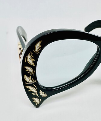 GUCCI HOLLYWOOD FOREVER Mother Of Pearl Feather 0143 Black