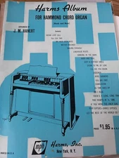 Harms Album For Hammond Chord Organ Sheet Music Book 1953