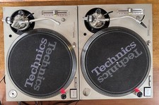 Technics Sl-1200mk5 Silver Pair Direct Drive Dj Turntable Sl1200mk5 Used London