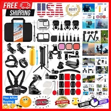 Action Camera Accessories Kit for GoPro Hero 13 12 11 10 9 Black, Waterproof ...