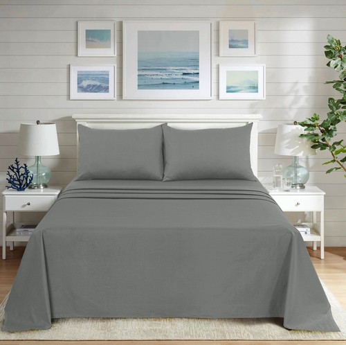 SAIMAZ Flat Bed Sheet – Soft Breathable Poly Cotton – Single Double King Sizes - Picture 64 of 191