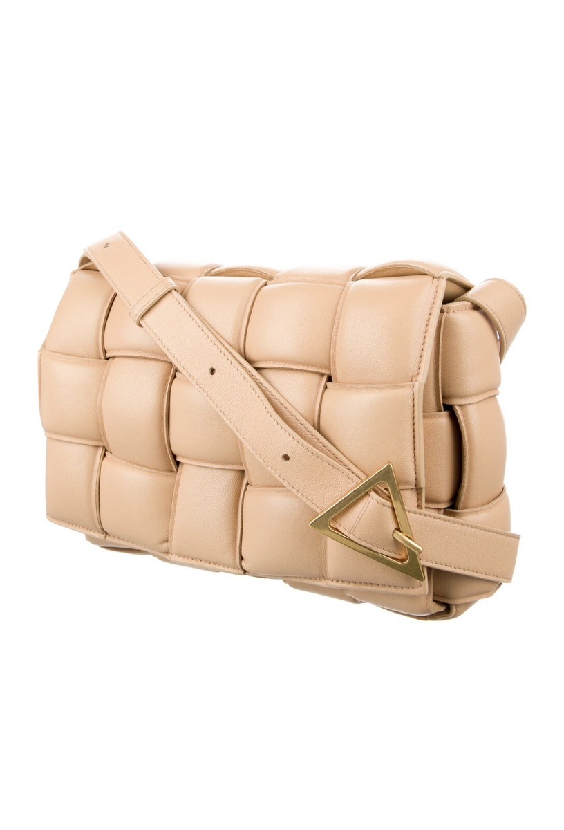 Bottega Veneta Leather Padded Cassette Bag crossbody carmel beige