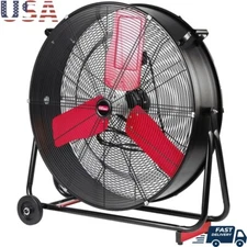 30 Inch High Velocity Tilt Drum Fan 2 Speed Heavy Duty Portable Air Circulator