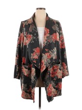 Chelsea & Theodore Women Black Blazer 1x Plus