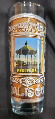 Double Shot Glass Recuerdo De  Guadalajara Mexico  G4