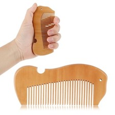 Birthing Comb for Labor Pain, Fish Shape Birth Comb, Natural Wood Comb with Hole