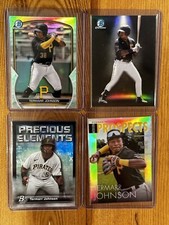 Termarr Johnson 2022 Bowman Chrome Rookie Card Lot Pittsburgh Pirates (4)
