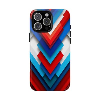 Blue Red ZigZag Symmetry123 | Phone Ink Case for iPhone/Galaxy/Pixel