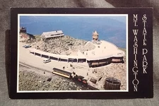 LMH Postcard MT WASHINGTON COG Railway STATE PARK Aerial White Mtns Water Tank