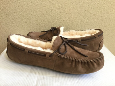 UGG DAKOTA ESPRESSO SHEARLING LINED SLIPPERS MOCCASIN US 9