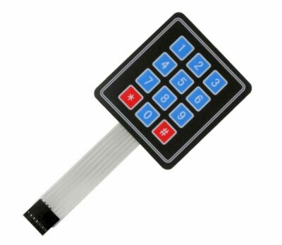 4x3 3x4 12 Key Switch Membrane Matrix KeyPad Self Adhesive Arduino,RPI,PIC,AVR