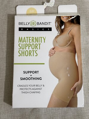 Belly Bandit Basics Maternity Support & Smoothing Shorts Size Small 4-6 Nude 