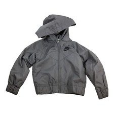 Nike Kids Gray Full Zip Windbreaker Jacket Size 2T 76C663-G4T NWT