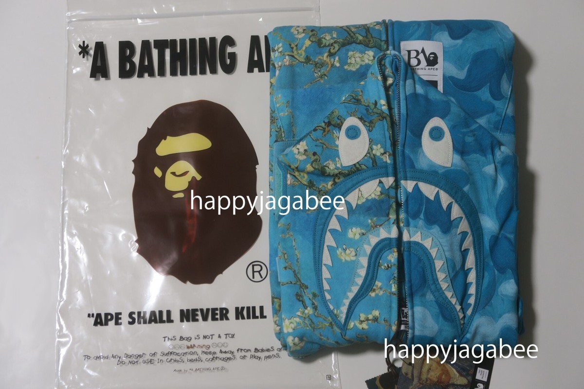 A BATHNIG APE Men's BAPE x VAN GOGH MUSEUM SHARK FULL ZIP