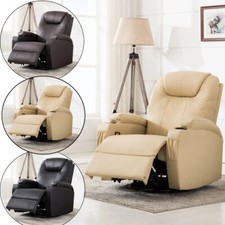 Massagesessel Fernsehsessel 360°drehbar Relaxsessel Sessel+ Heizung Kunstleder