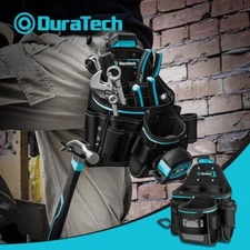 DuraTech Tool Pouch w/Belt Clip Electrician Tool Pouch 12 Pockets Large Capacity