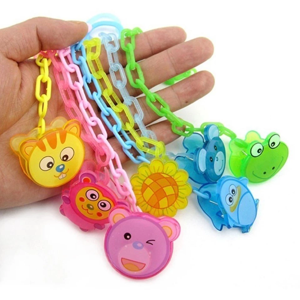 Cartoon Baby Pacifier Clip Chain Soother Dummy Holder Nipple Strap Toy Buckle