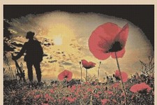 Remembrance Soldier and Poppies Counted Cross Stitch CHART No. 7-452/2
