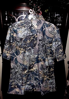 Reyn Spooner Men's MARVEL AVENGERS Full Button Color- Slate Shirts