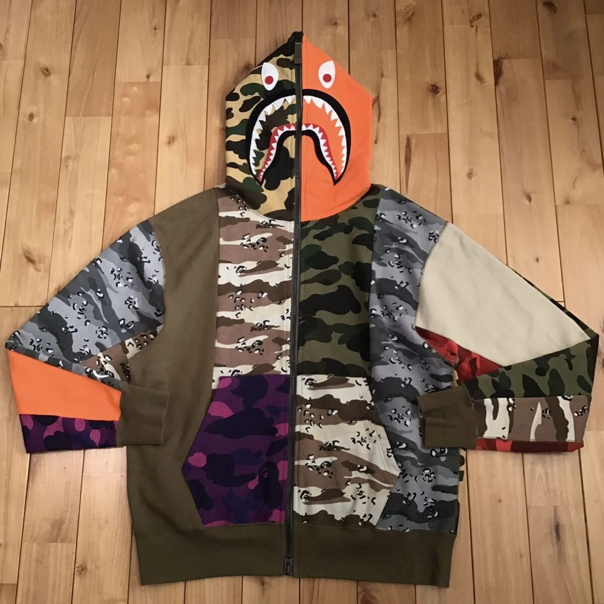Bape crazy camo best sale hoodie