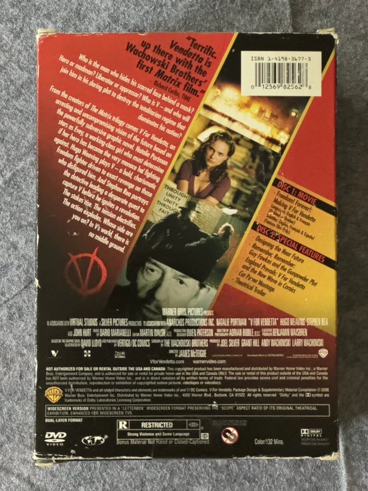 V for Vendetta: 2-Disc Collector's Edition w/ Mask Art Cards DVDs Slipcover rare - Image 3 of 4