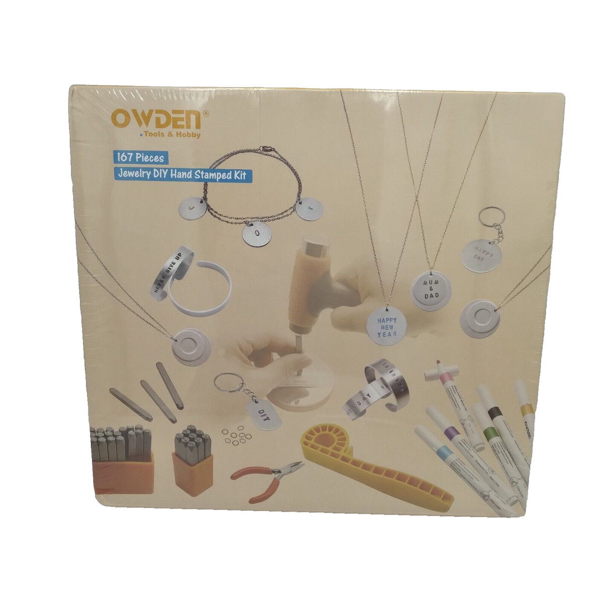 Handmade Jewelry Diy Hand Stamped Jewelry Kit Metal Stamping Kit