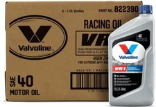 Valvoline Vr1 Sae 40 Racing Motor Oil 1 Qt Case Of 6 High Performance Engine Oil