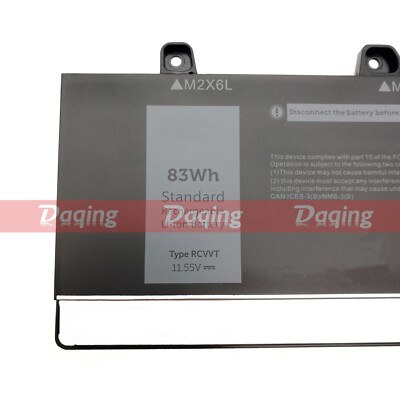 New NWDC0 0NWDC0 RCVVT X26RT Laptop Battery for Dell Precision