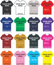 Custom Printed T-Shirts MIX & MATCH Shirt Color/FONTS Small-4X