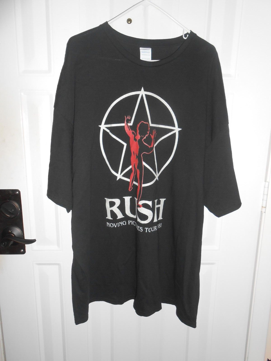RUSH Moving Pictures 1981 Tour Black T Shirt 4XL | eBay