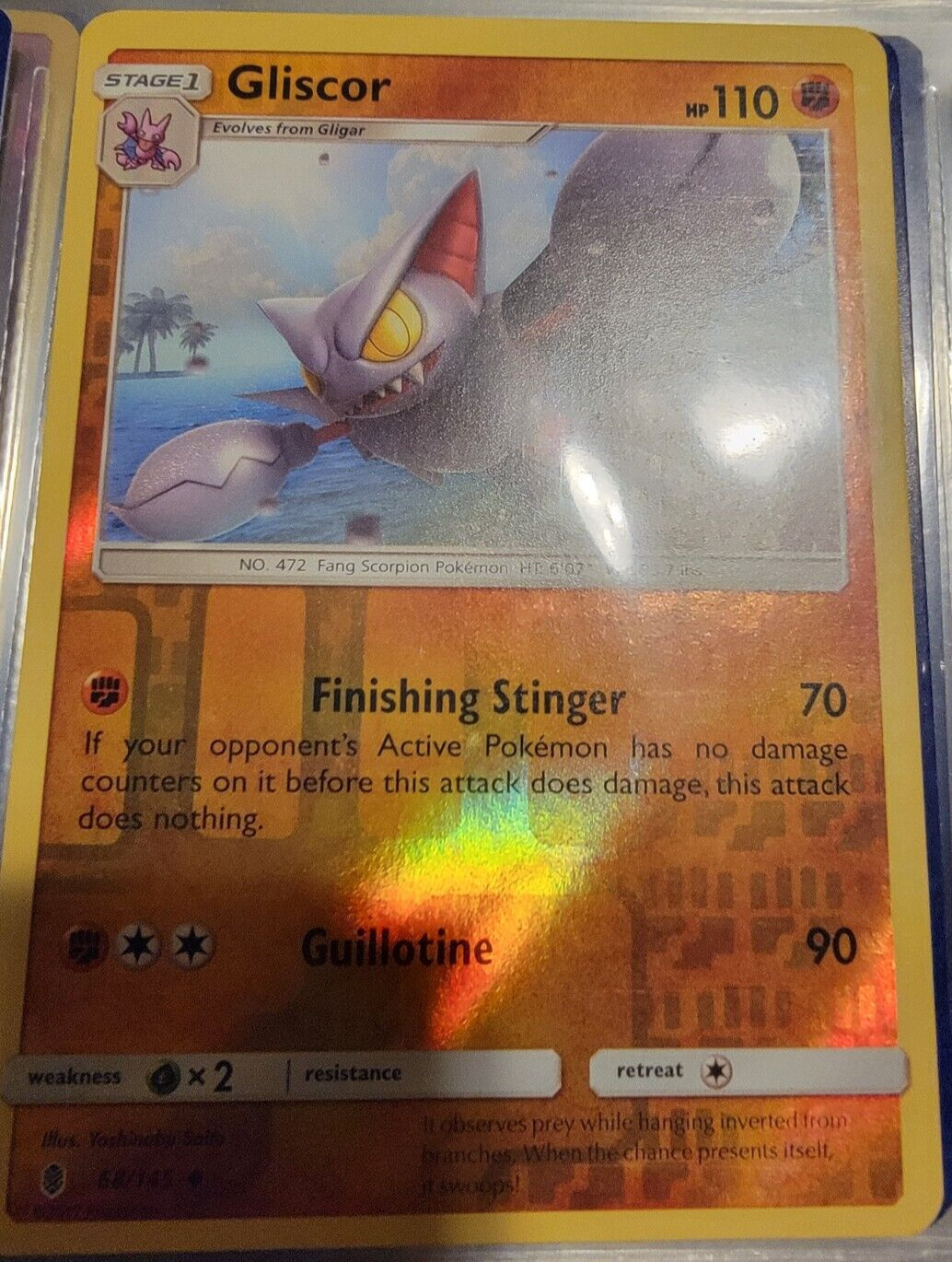 Reverse Holo Foil Gliscor # 68/145 Guardians Rising Set Pokemon Cards NM/MINT