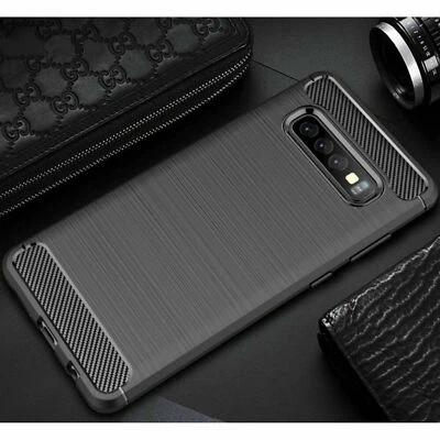 Für Samsung Galaxy S8 S9 S10 S10 5G Ultradünn Silikon Kohlefaser Hülle Cover