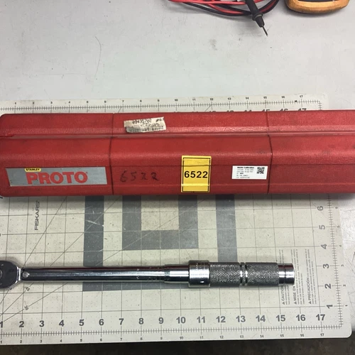 PROTO J6006C 3/8" micrometer click torque wrench 16-80 ft-lb, With Case - (XX21)