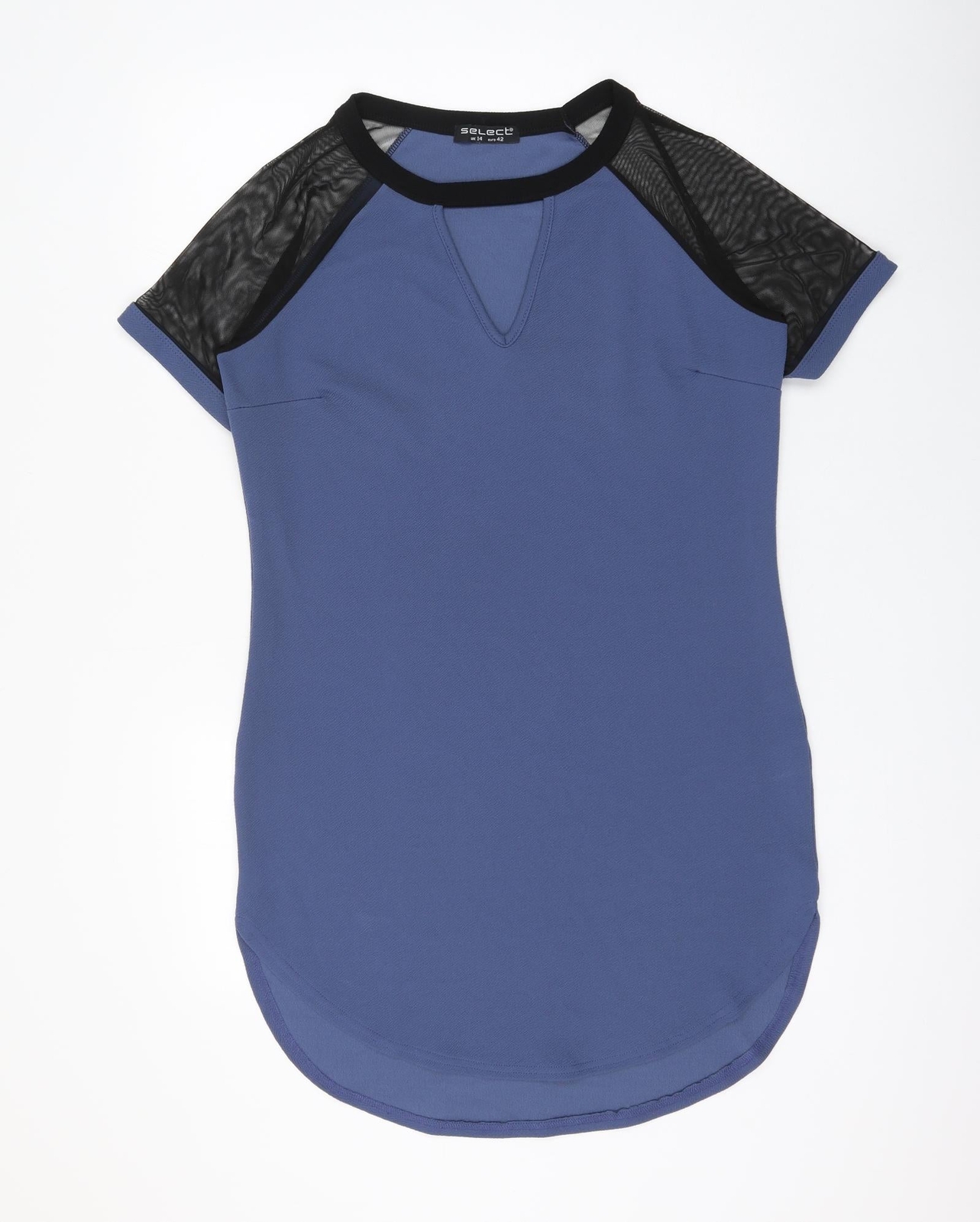 Select Womens Blue Polyester Blend Shift Size 14 - image 1