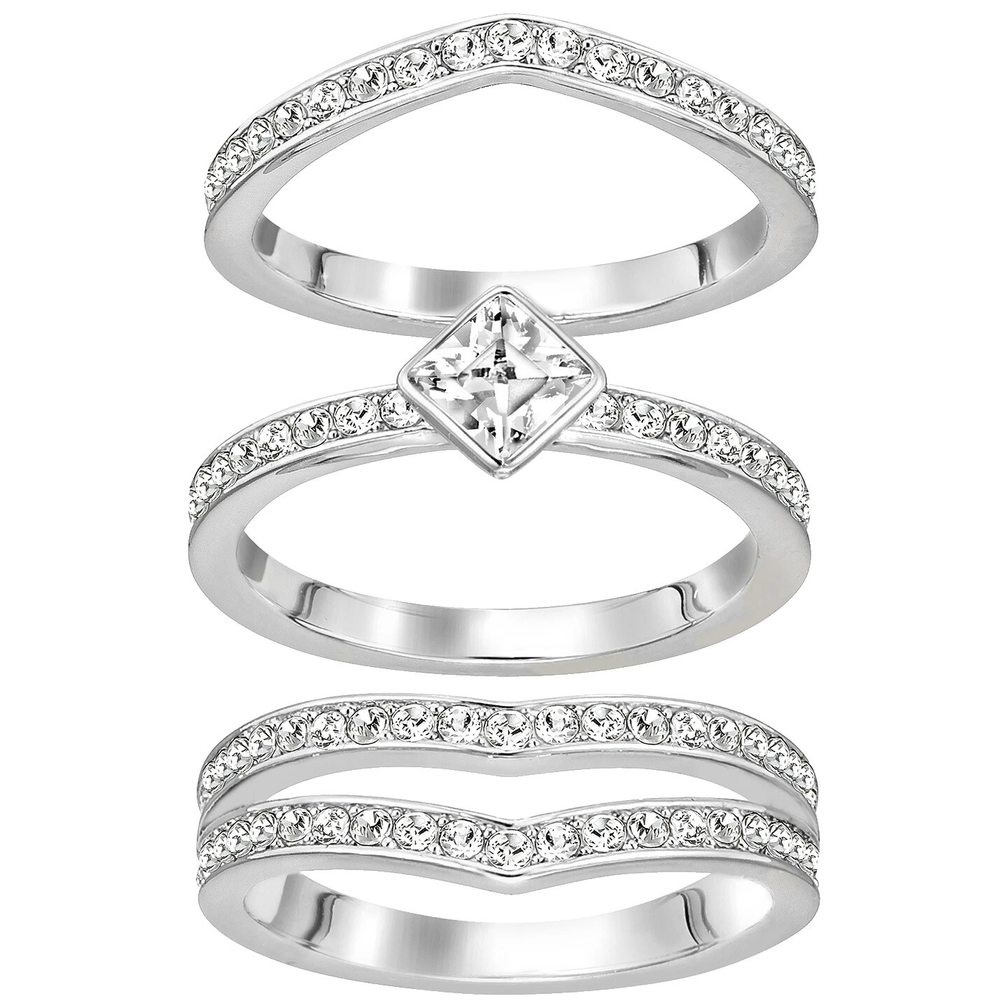 Anéis de Moda de Pedra Swarovski coquetel